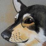 Custom Dog Painting Pet Portrait 8x8 Original Art..